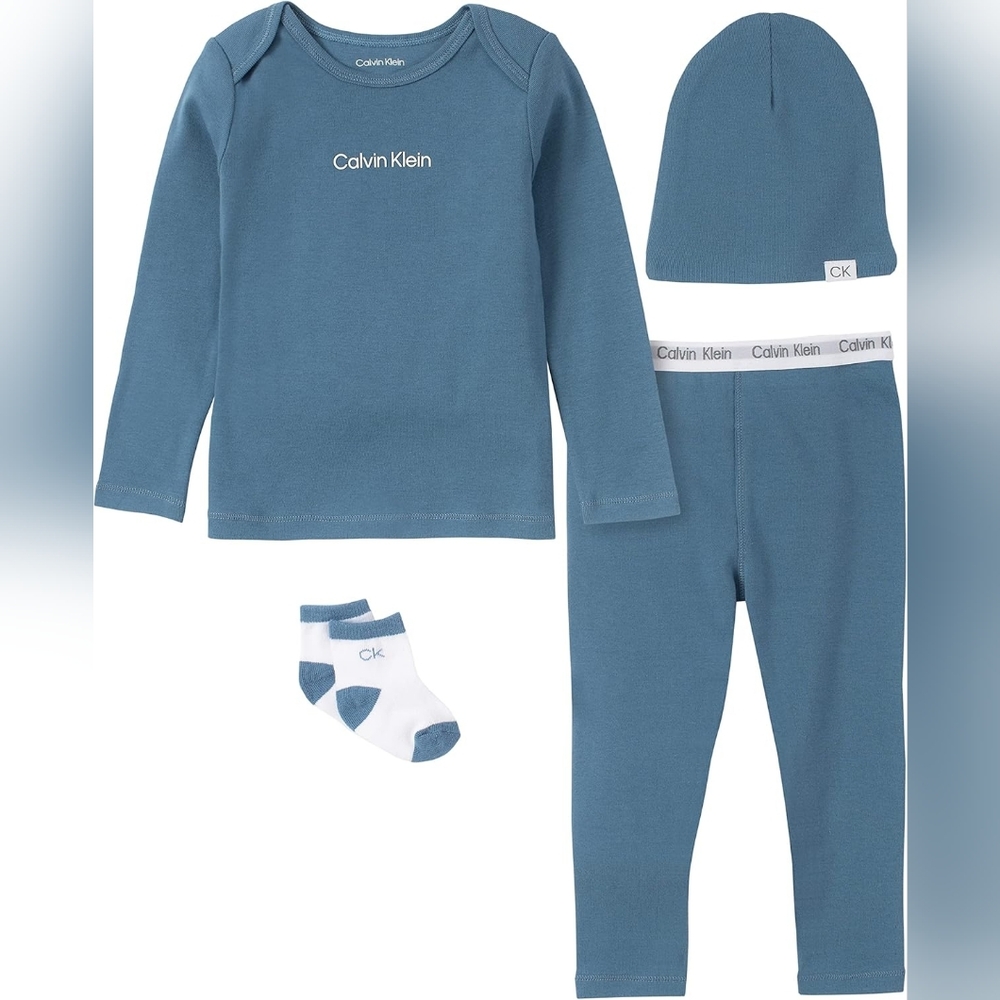 NWT Calvin Klein Organic Baby Essentials 4 Piece Set